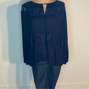 Elegant Black Lace Blouse